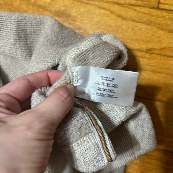 Men's Woolrich XL Fleece Cream/Oatmeal 1/4 zip Pull Over Sweater / Jacket - Picture 7 of 8